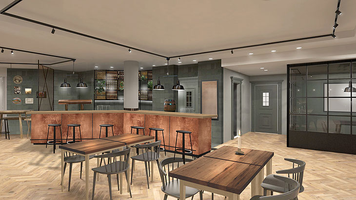 Architekturzeichnung "Herrschaftszeiten. Das Paulander im Tal"  Quelle Paulaner